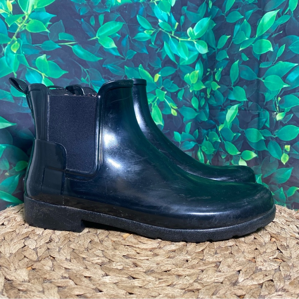 Hunter Black Chelsea Rain Boots